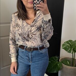 MUNTHE Silk Blend Popover Blouse. Size 36/ 6US